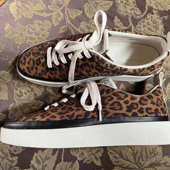 Via Spiga Leopard Trainers NWOT 8 - Picture 1 of 8
